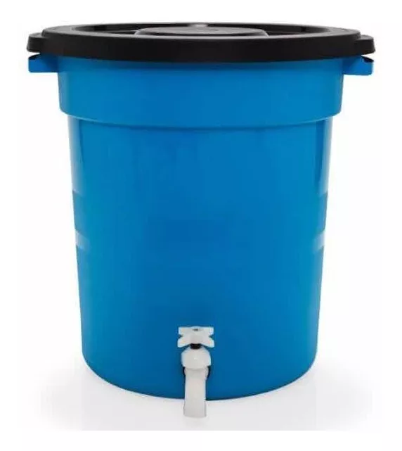 Bote Dispensador Con Llave Agua Plástico Resistente 40l Azul