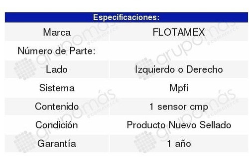 Sensor Arbol Cmp Chevrolet Matiz 1.0l 2004-2015 Foto 2