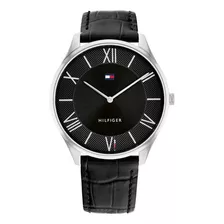 Reloj Para Hombre Tommy Hilfiger Becker 1710516 Negro Color De La Correa Plateado