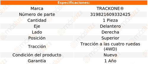 1- Horquilla Delantera Der Sup Mighty Max 86/95 Trackone Foto 3