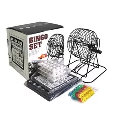 Set De Bingo Con Balotera Giratoria Juego De Mesa Envio Grat