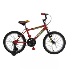 Bicicleta Bmx Niños Infantil Tomaselli Kids R16 Frenos V-brakes Color Rojo Con Ruedas De Entrenamiento 
