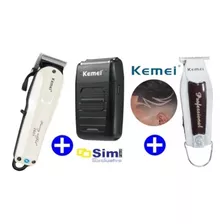 Máquina Kemei Magic Clip Ltda + Kemei Detailer + Shaver 1102