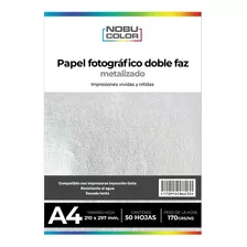 Papel Foto Bifaz Metalizado A4 - 170grs - 50 Hojas