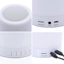 Caixa De Som Bluetooth Luminária Abajur Led Rgb Portátil Usb