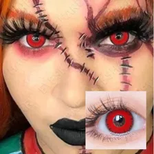 Pupilente Para Halloween Vampiro Rojo