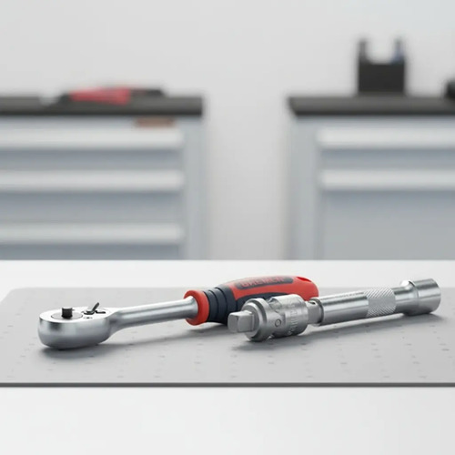 Kit Bremen: Llave Crique Pesada Enc 3/8 + Movimiento Universal Llave Tubo + Barra Extensión 150mm