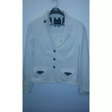 Chaqueta Emporio Armani Algodon Y Cuero Oportunidad! 