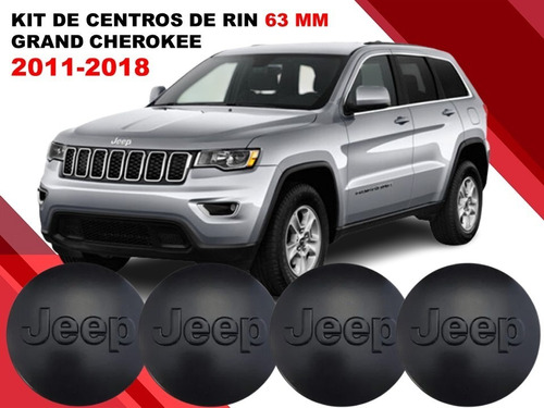 Kit De Centros De Rin Jeep Grand Cherokee 11-18 Negro 63 Mm  Foto 2