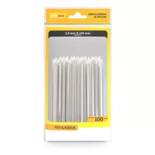 Abraçadeira De Nylon 2,5mm X 100mm Branco - Enerbras - A25-e