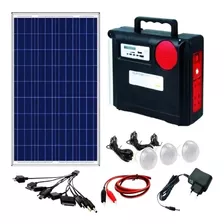 Kit Solar Portátil+panel Solar/sistema De Iluminacion /cafin