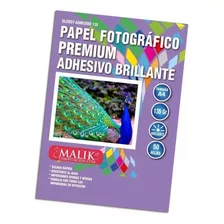 Papel Adhesivo Fotografico Premium A4/135g/50 Hjs, Malik