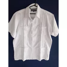 Guayabera Hombre Blanca Talla 42 Buenissima