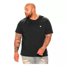 Camiseta Masculina Plus Size Lisa Camisa Gola Redonda Grande