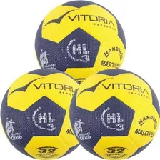 Kit 3 Bolas Handebol Vitoria Grip Hl3 Adulto Vulcanizada