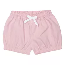 Shorts Tapa Fralda Infantil Bebê Menina Rosa Liso Básico