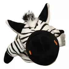 Fantoche Zebra Boneco Pelúcia De Mão Teatro Animais 25cm