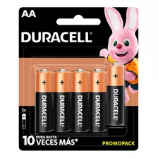 Pila Duracell Alcalina Mn1500b5 Aa Con 5 Piezas 1.5v Grande