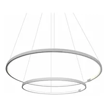 Moderna Lampara Colgante Led Doble Anillo 66w 2 Luces Diseño