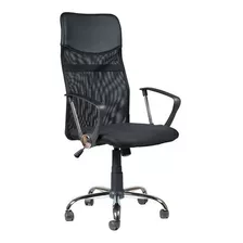 Silla De Escritorio Imback Ejecutiva Mesh Negra Con Tapizado De Mesh Y Cuero Sintético