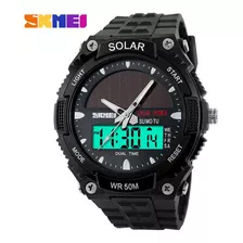 Skmei Fashion Solar Power Dual Time Esportes Relógio Milita