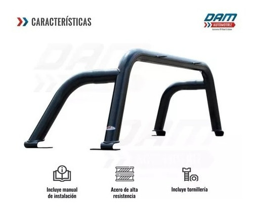 Roll Bar Sport Mitsubishi L-200 2008-2015 Cromo O Negro Foto 5