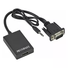 Cabo Mini Conversor Vga Para Hdmi Com Áudio E Vídeo Full Hd