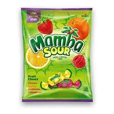 Mamba Sour Caramelo Sueve Sabor Limón, Naranja, Fresa, 100 G