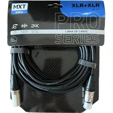 Cabo De Microfone Xlrm Xlrf Balanceado Mxt Pro Séries-10m