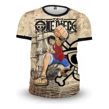 Playera Luffy O.piece Para Niños Anime Sublimación Completa