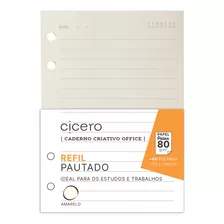 Refil Caderno Criativo Cicero Argolado Pólen A6 80g/m