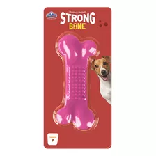 Brinquedo Mordedor Osso Flexível Strong Bone Pet P Cor Rosa