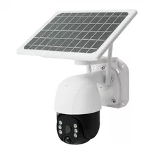 Câmera Seg Bateria Solar, Wifi Ip66, Full Hd + Cartão 64gb Cor Preto-branco