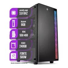 Pc Gamer Mancer, Amd A6, Rx 550 4gb, 8gb De Ram, Ssd 240gb