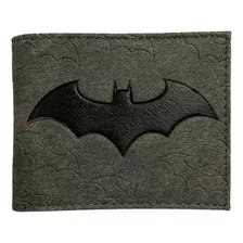 Billetera Logo Batman Importada Con Monedero Color Gris