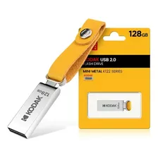 Pendrive Kodak Mini 128gb Metálico Usb 2.0 K122 Series Color Plateado