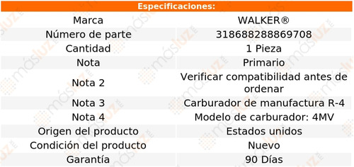 1) Flotador Carburador Executive V8 6.6l 68/69 Walker Foto 2