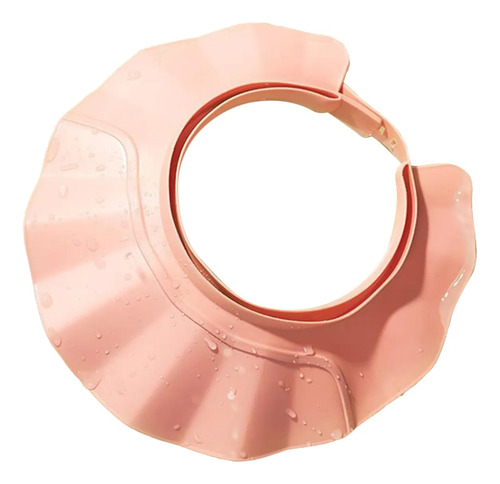 Wide Brim Shampoo Hat, Adjustable Bath Visor, Comfortable Pink