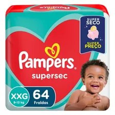 Kit 4 Pacotes Fraldas Pampers Descartável Infantil Atacado