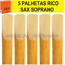 5 Palhetas Rico Para Sax Soprano N° 1,5 - 2 - 2,5 - 3 Número Da Palheta 2
