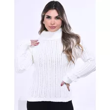 Blusa Cacharrel Feminina Tricot Lã Inverno Quentinha Frio 