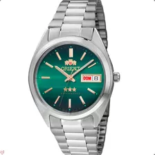 Relógio De Pulso Orient Automatico Verde Aço Inox 469wa3