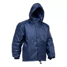 Campera Básica Trucker De Trabajo Impermeable Abrigo Azul