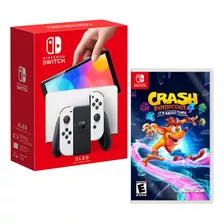 Consola Nintendo Switch Oled Blanco + Crash Bandicoot 4