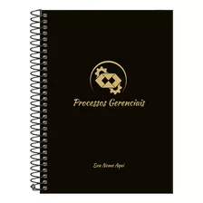 Caderno Colegial Personalizado Profissões Preto Gold 20 Mat