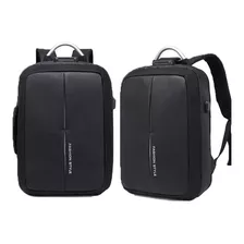 Mochila Backpack Antirrobo Impermeable C/ Candado Puerto Usb Color Negro