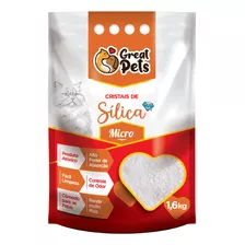 Areia Gato Higiênica Sílica Fina Great Pets 1,6kg