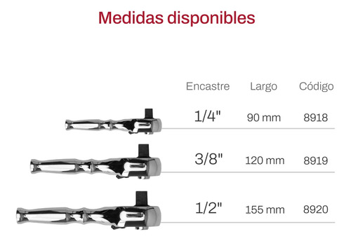 Llave Crique  Corta Wembley Enc 1/2 Largo 155mm 8920 Dgm Plateado
