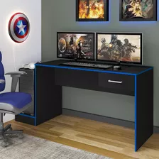 Mesa Para Computador / Gamer Xp Preto Black Blue Cor Vermelho