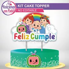 Kit Imprimible Cake Topper Para Torta Cocomelon